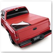 Red Truck Featuring Extang Tonneau Cover